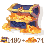 1554 Dragon Crystals (1480+74 Bonus)